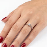F Color 0.10 Carat Natural Diamond Solitaire Ring