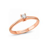 F Color 0.10 Carat Natural Diamond Solitaire Ring