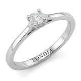 F Color 0.10 Carat Natural Diamond Solitaire Ring