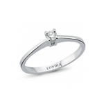 F Color 0.10 Carat Natural Diamond Solitaire Ring