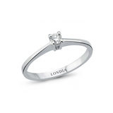 F Color 0.10 Carat Natural Diamond Solitaire Ring