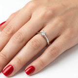 F Color 0.15 Carat Natural Diamond Solitaire Ring