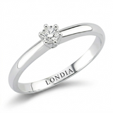 F Color 0.15 Carat Natural Diamond Solitaire Ring