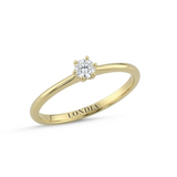 F Color 0.15 Carat Natural Diamond Solitaire Ring