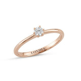 F Color 0.15 Carat Natural Diamond Solitaire Ring