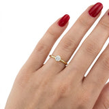 F Color 0.15 Carat Natural Diamond Solitaire Ring