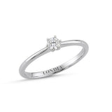 F Color 0.15 Carat Natural Diamond Solitaire Ring