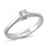 F Color 0.20 Carat Natural Diamond Solitaire Ring