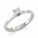 F Color 0.20 Carat Natural Diamond Solitaire Ring