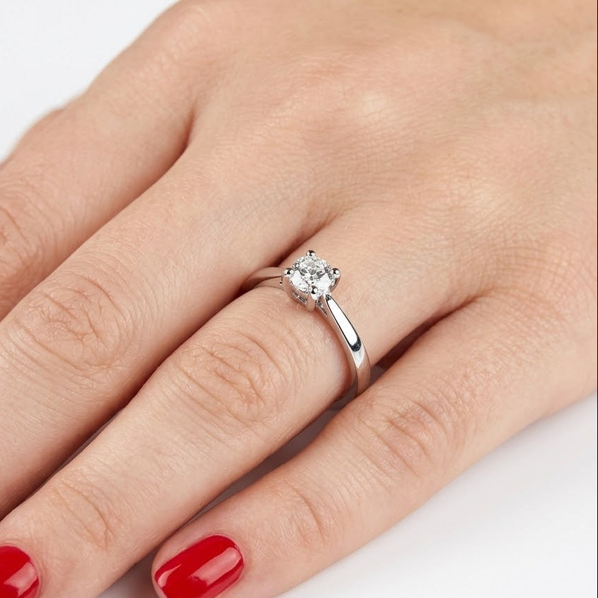 Natural Diamond Solitaire Ring
