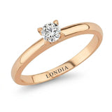 F Color 0.20 Carat Natural Diamond Solitaire Ring