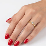 F Color 0.20 Carat Natural Diamond Solitaire Ring