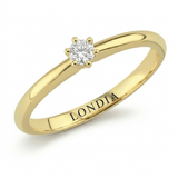 F Color 0.20 Carat Natural Diamond Solitaire Ring