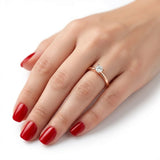 F Color 0.20 Carat Natural Diamond Solitaire Ring
