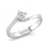 F Color 0.25 Carat Natural Diamond Solitaire Ring