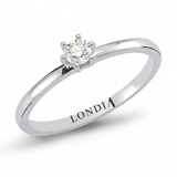 F Color 0.25 Carat Natural Diamond Solitaire Ring