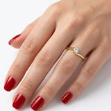 F Color 0.25 Carat Natural Diamond Solitaire Ring