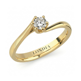 F Color 0.25 Carat Natural Diamond Solitaire Ring