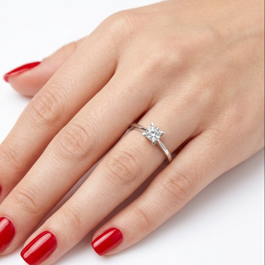Natural Diamond Solitaire Ring
