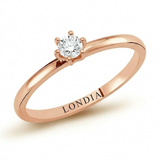 F Color 0.25 Carat Natural Diamond Solitaire Ring