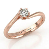 F Color 0.25 Carat Natural Diamond Solitaire Ring