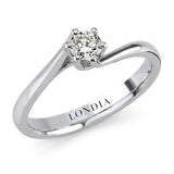 F Color 0.25 Carat Natural Diamond Solitaire Ring