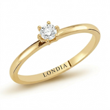 F Color 0.25 Carat Natural Diamond Solitaire Ring