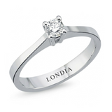 F Color 0.25 Carat Natural Diamond Solitaire Ring