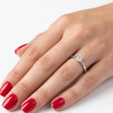 F Color 0.25 Carat Natural Diamond Solitaire Ring