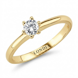 F Color 0.30 Carat Natural Diamond Solitaire Ring – HRD Certified