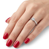 F Color 0.30 Carat Natural Diamond Solitaire Ring – HRD Certified
