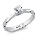 F Color 0.30 Carat Natural Diamond Solitaire Ring – HRD Certified