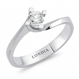 F Color 0.30 Carat Natural Diamond Solitaire Ring – HRD Certified