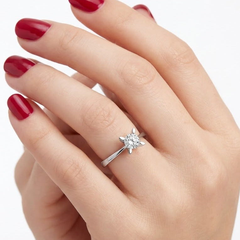 Natural Diamond Solitaire Ring