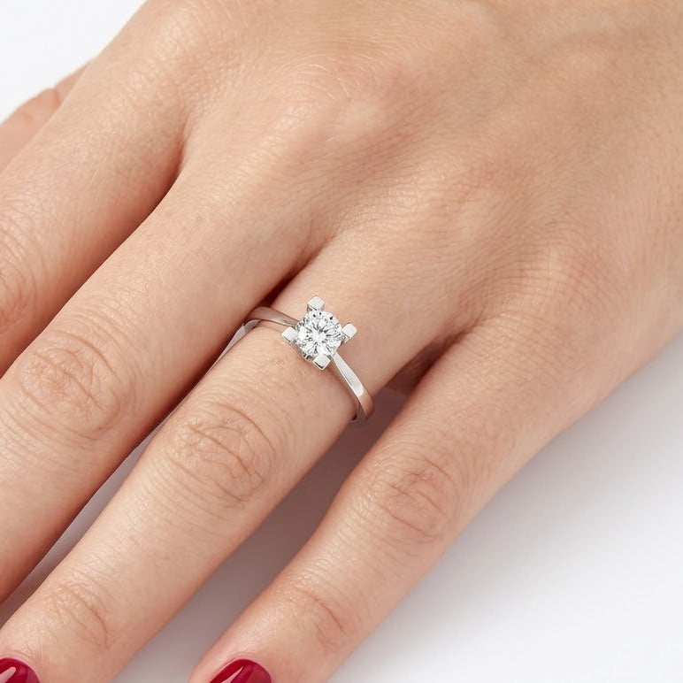 Natural Diamond Solitaire Ring