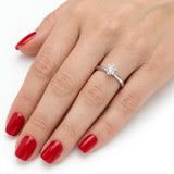 F Color 0.40 Carat Natural Diamond Solitaire Ring – HRD Certified
