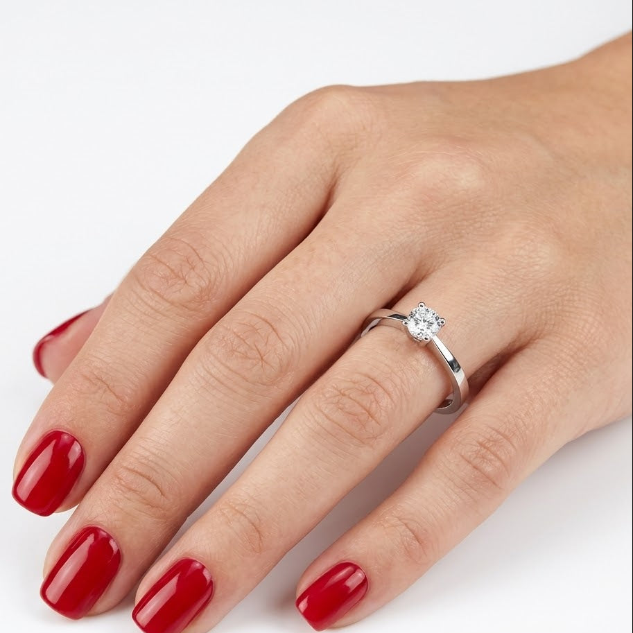 Natural Diamond Solitaire Ring