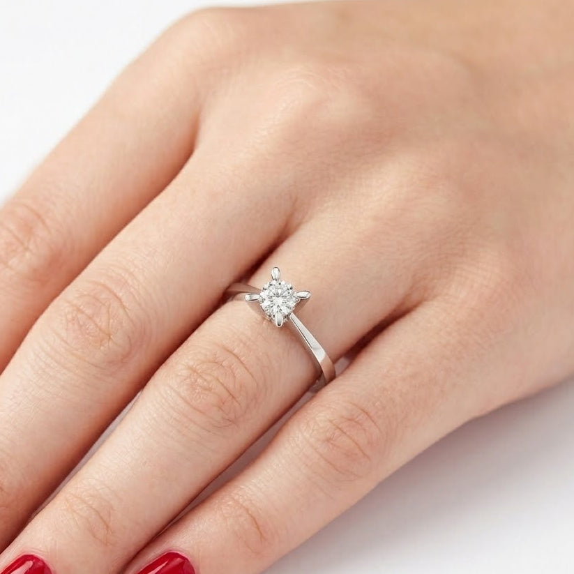 Natural Diamond Solitaire Ring