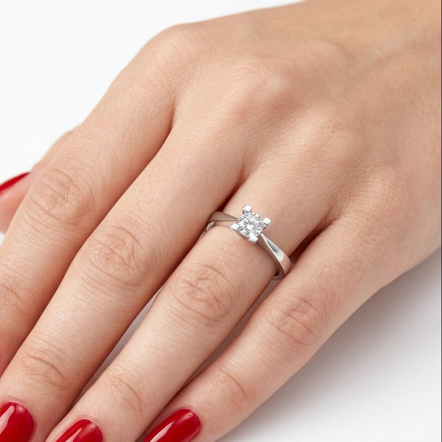 Natural Diamond Solitaire Ring