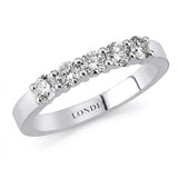 F Color 0.70 Carat Natural Diamond Five-Stone Ring