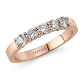 F Color 0.70 Carat Natural Diamond Five-Stone Ring