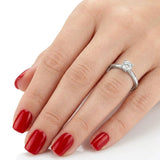 F Color 0.70 Carat Natural Diamond Solitaire Ring – HRD Certified