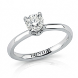 F Color 0.70 Carat Natural Diamond Solitaire Ring – HRD Certified
