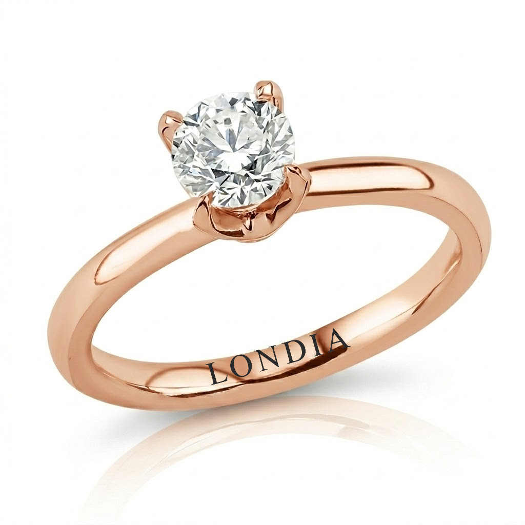 F Color 0.70 Carat Natural Diamond Solitaire Ring – HRD Certified