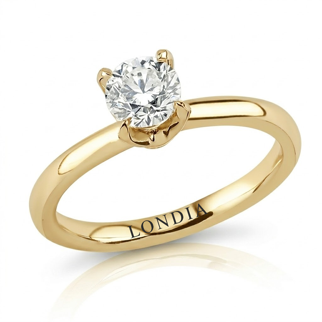 F Color 0.70 Carat Natural Diamond Solitaire Ring – HRD Certified