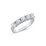 F Color 1.00 Carat Natural Diamond Five-Stone Ring