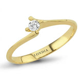 F Color 0.10 Carat Natural Diamond Solitaire Ring