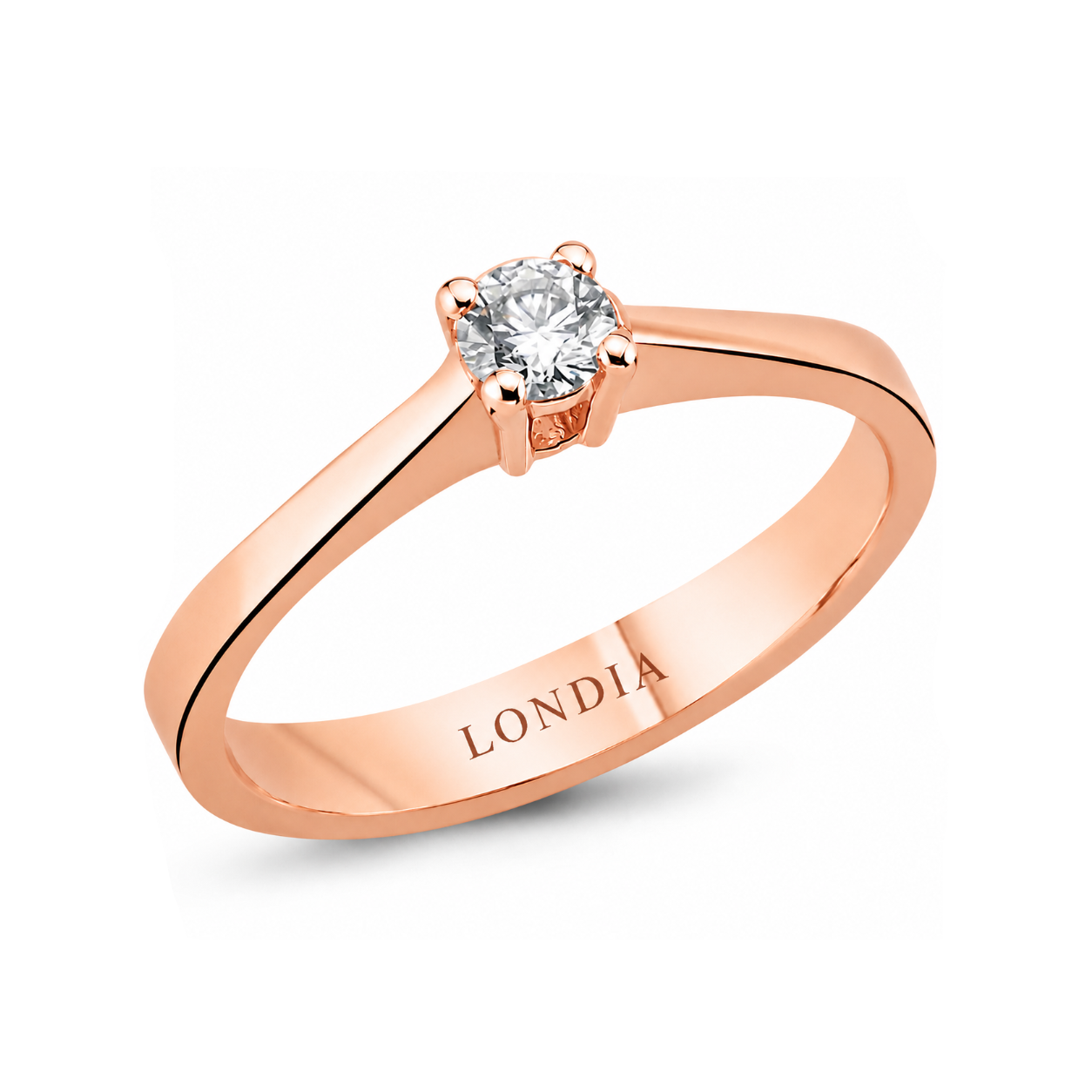 F Color 0.20 Carat Natural Diamond Solitaire Ring