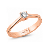 F Color 0.20 Carat Natural Diamond Solitaire Ring