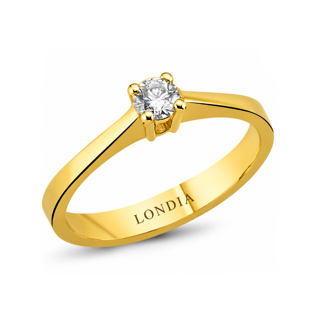 F Color 0.20 Carat Natural Diamond Solitaire Ring